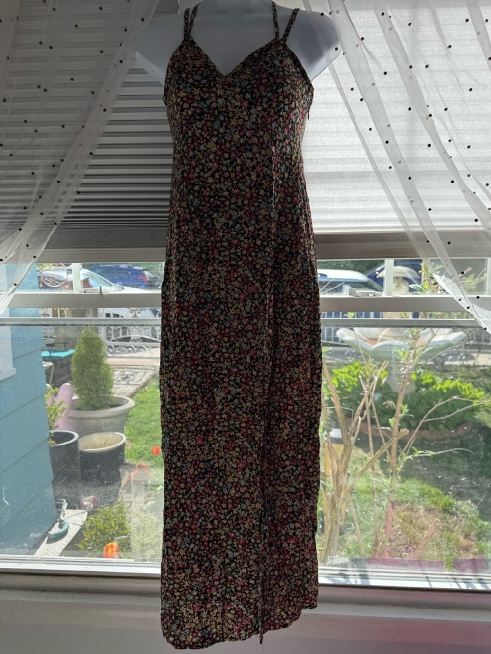Zara floral maxi dress with slit